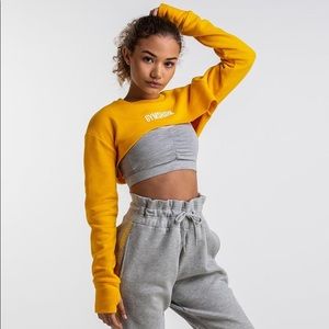 Gymshark Super Cropped Sweater in Citrus Yellow